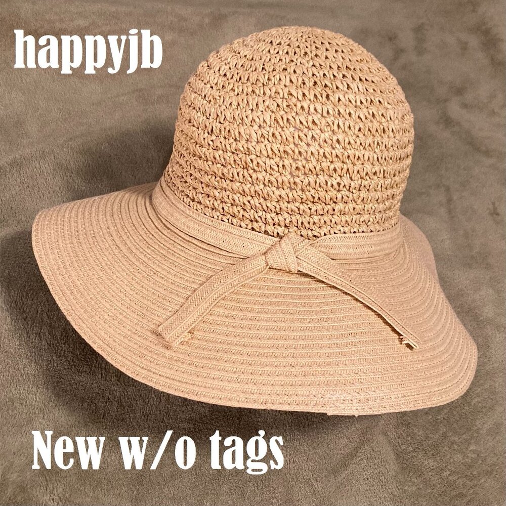 NWOT Sun Hat Vintage 80s Yellow - Picture 2 of 9
